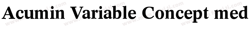 Acumin Variable Concept med字体转换